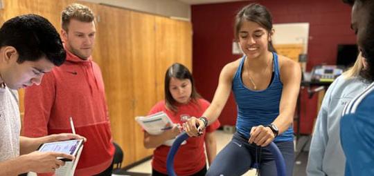 student bike testing